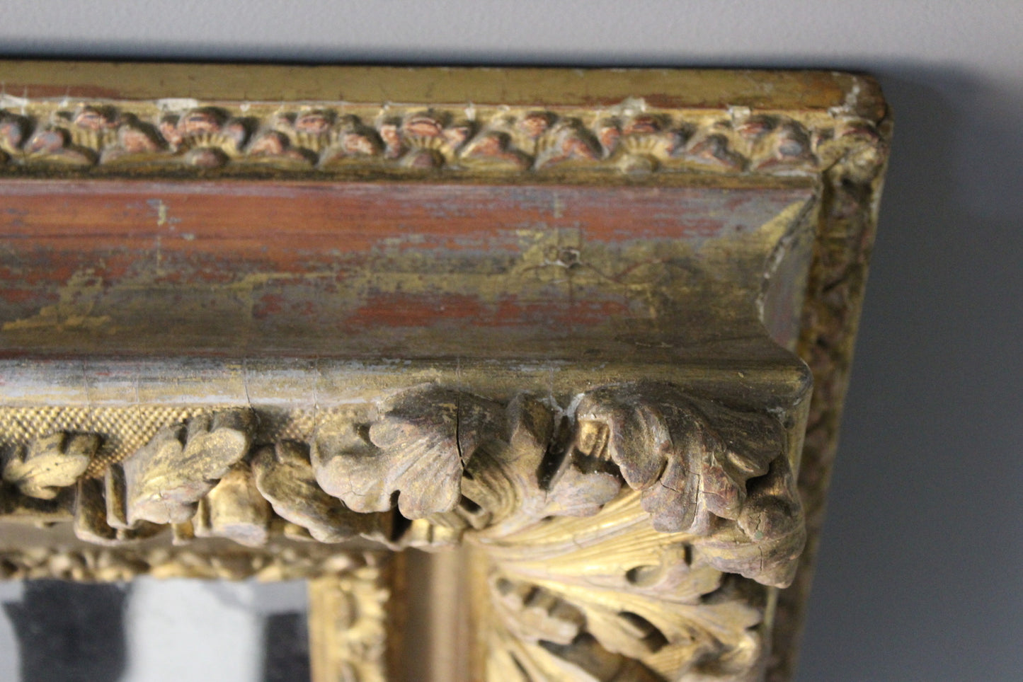 Antique French Ornate Gilt Frame Mirror - Kernow Furniture