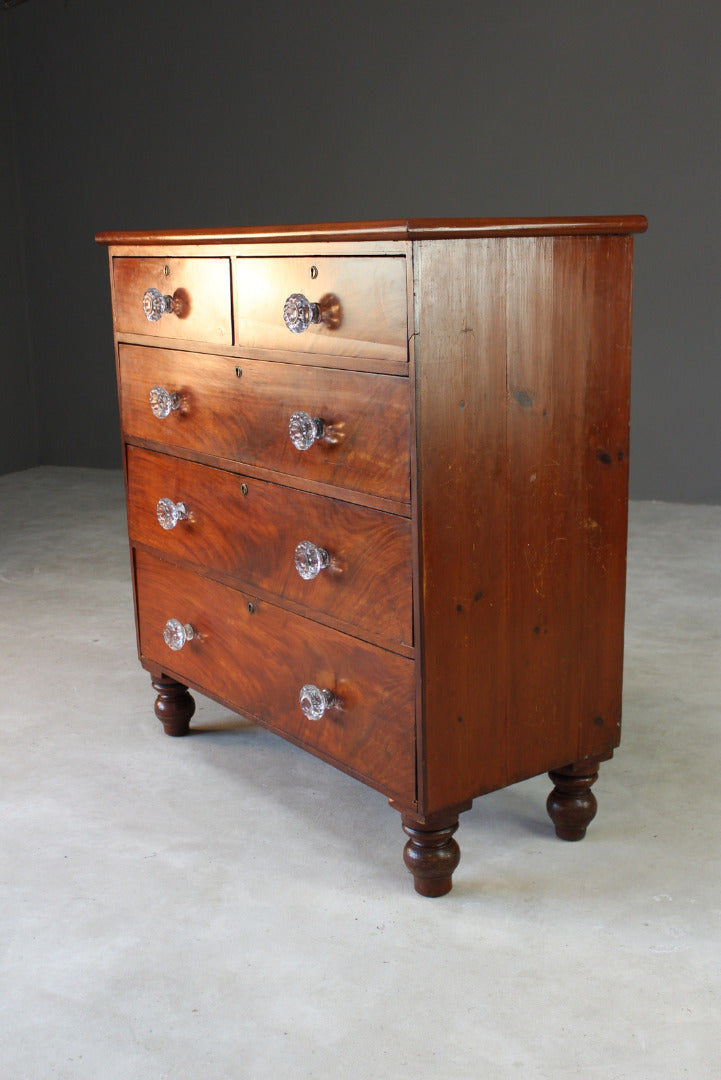 Antique Victorian Mahogany Chest of Drawers - Kernow Furniture