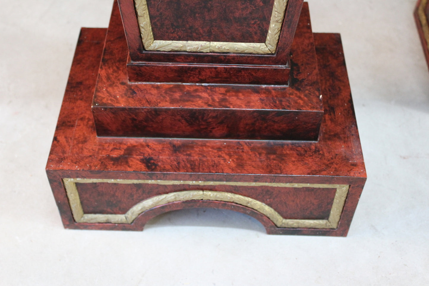 Pair Decorative Painted Pedestal Columns - Kernow Furniture