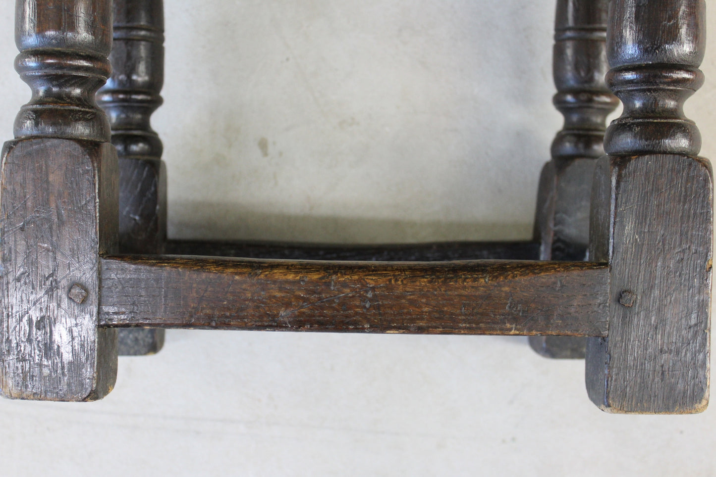 Antique Oak Joint Stool - Kernow Furniture