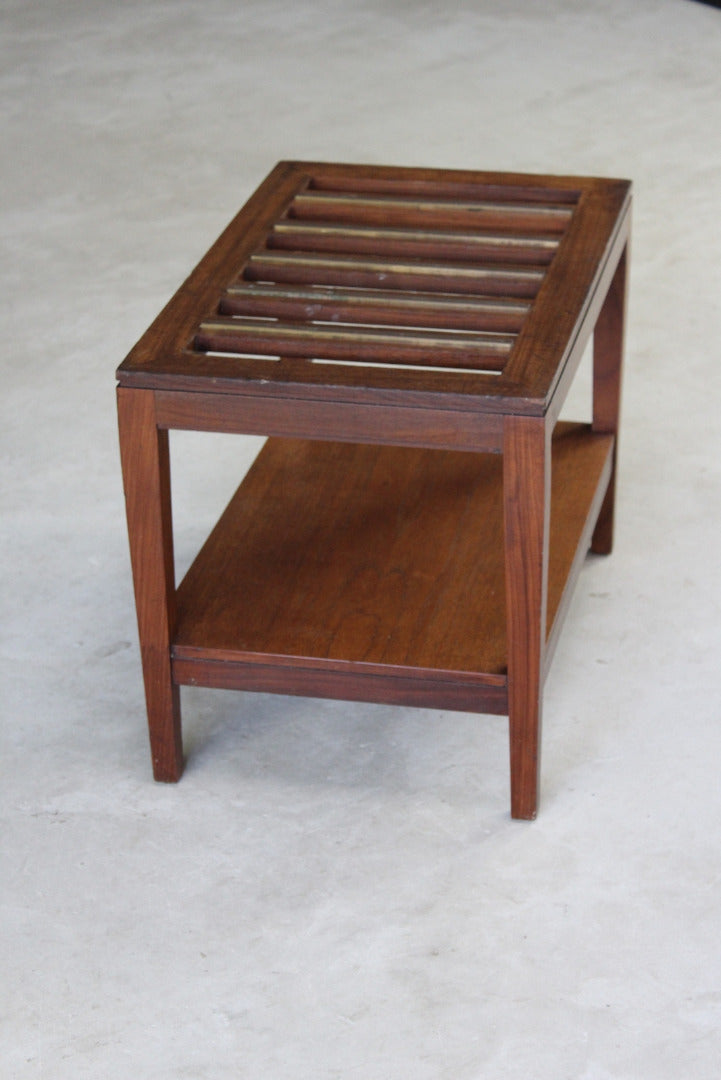Teak Luggage Stand - Kernow Furniture