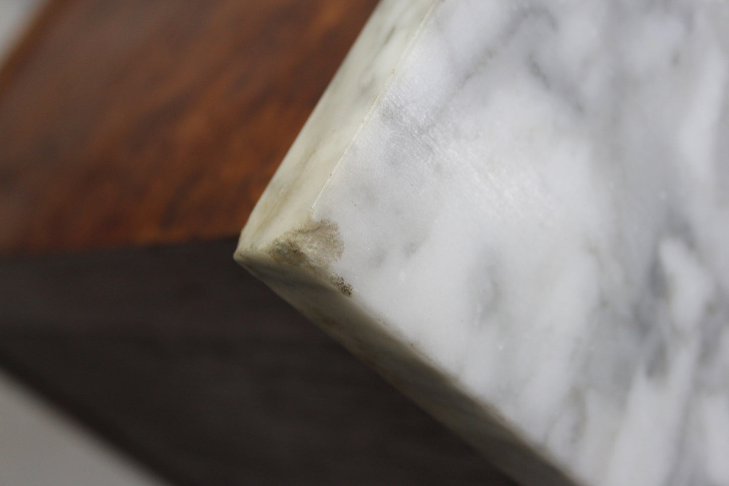 French Marble Top Bedside Cabinet - Kernow Furniture