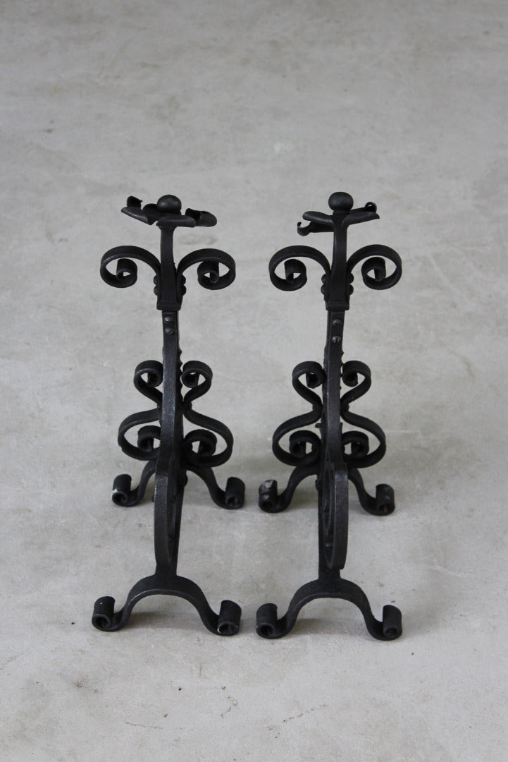 Pair Arts & Crafts Andirons - Kernow Furniture