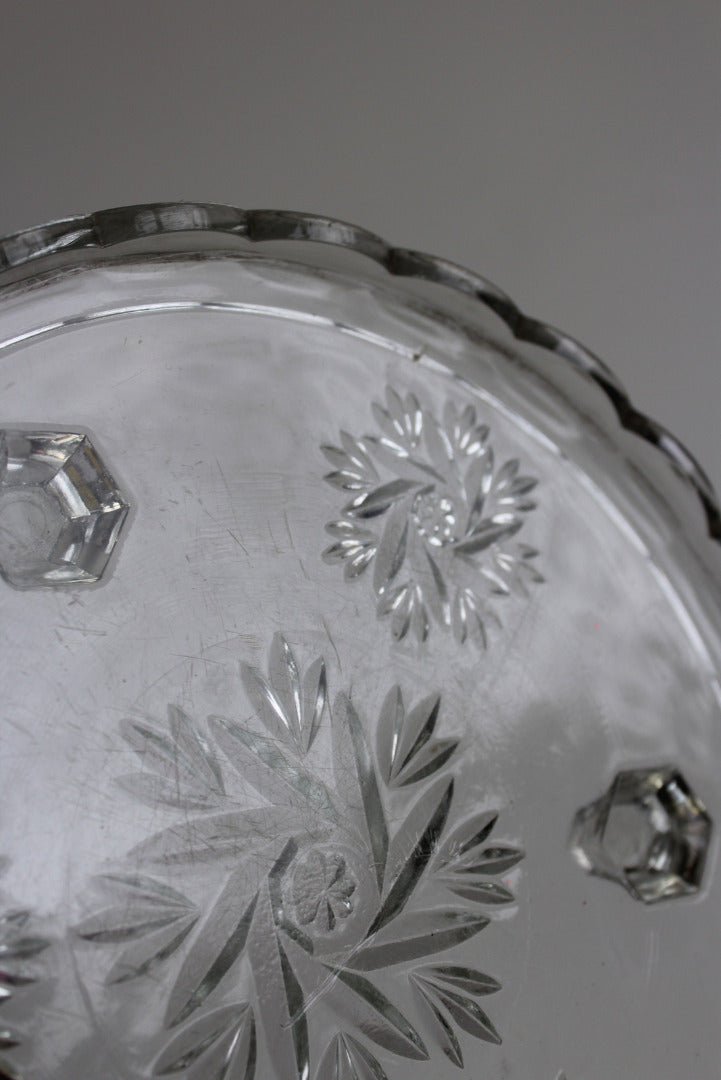 Vintage Glass Bowls & Cake Plate - Kernow Furniture