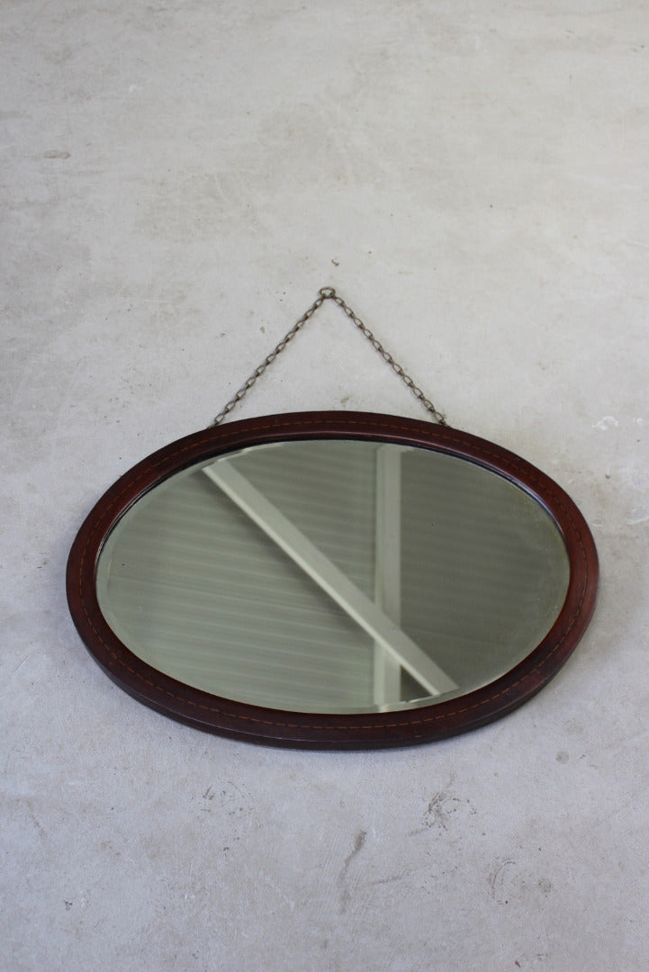 Antique Edwardian Oval Mirror - Kernow Furniture