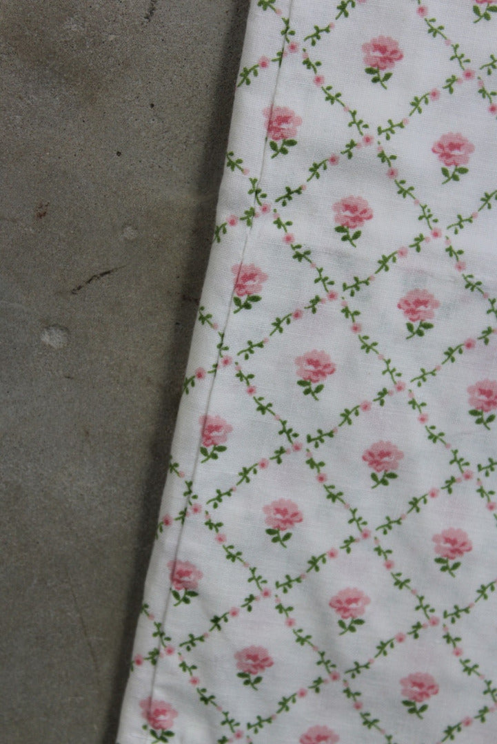 Pair Vintage Laura Ashley Floral Rose Trellis Curtains - Kernow Furniture