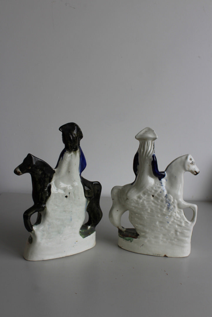 Staffordshire Flatback Figures Dick Turpin & Tom King - Kernow Furniture