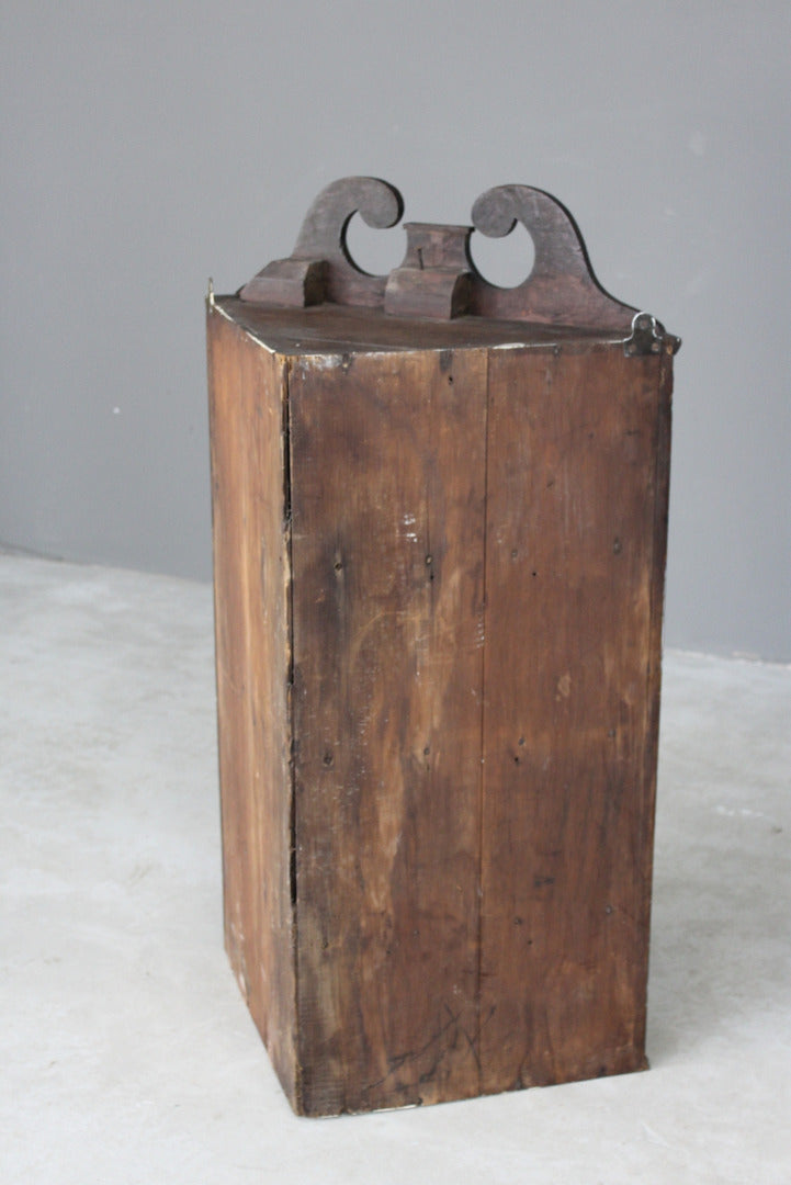 Antique Georgian Oak Hanging Corner Cabinet - Kernow Furniture