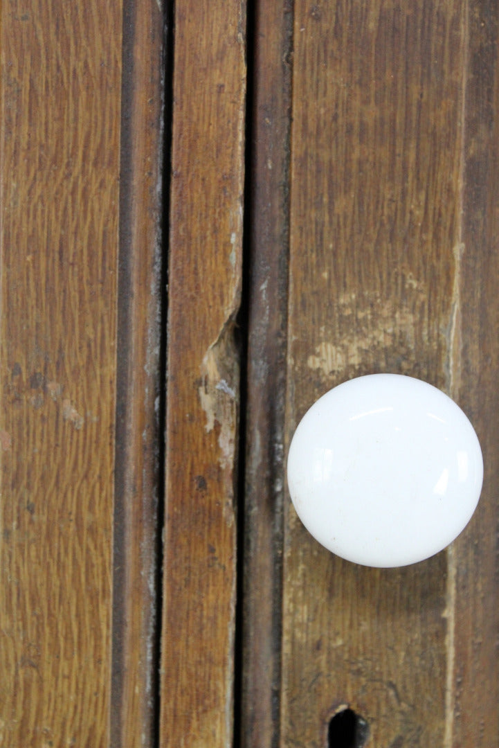 Small Antique Pine Kitchen Cupboard - Kernow Furniture