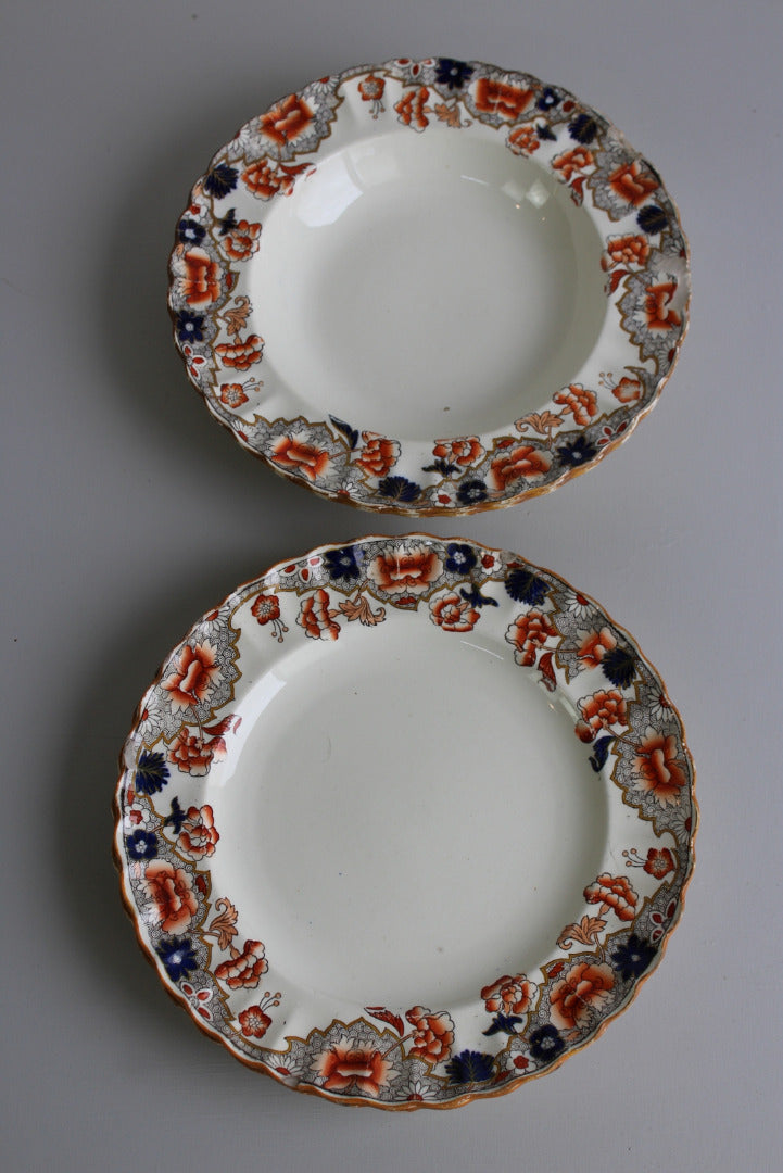Antique Copeland & Sons Imari Plates & Bowls - Kernow Furniture