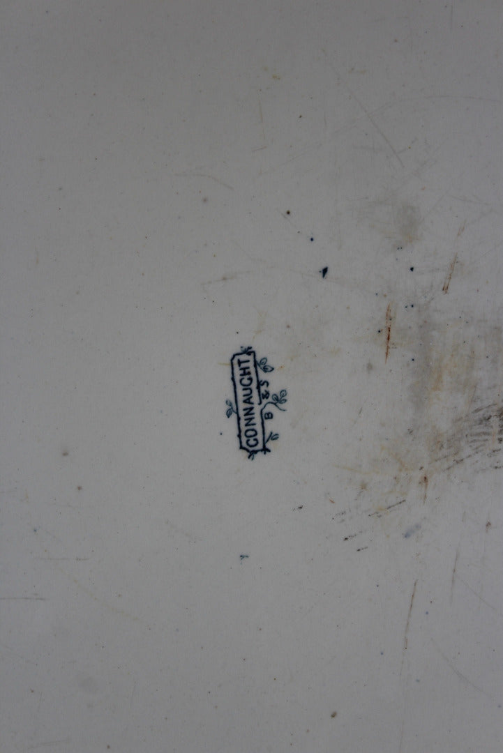 Large Blue & White Floral Serving Plate - Kernow Furniture