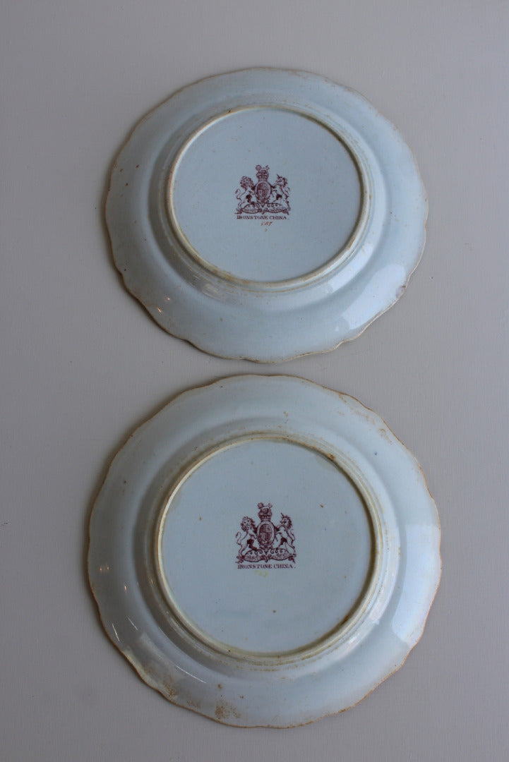 Pair G.L. Ashworth & Bros Ltd Ironstone Plates - Kernow Furniture