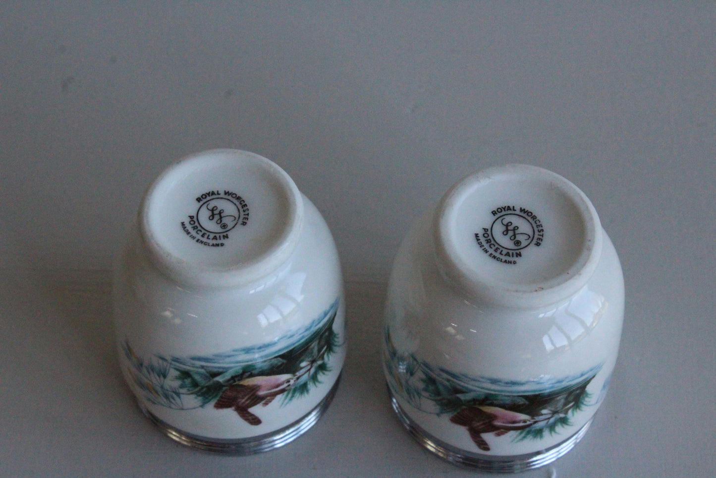 Pair Vintage Royal Worcester Egg Coddlers - Kernow Furniture