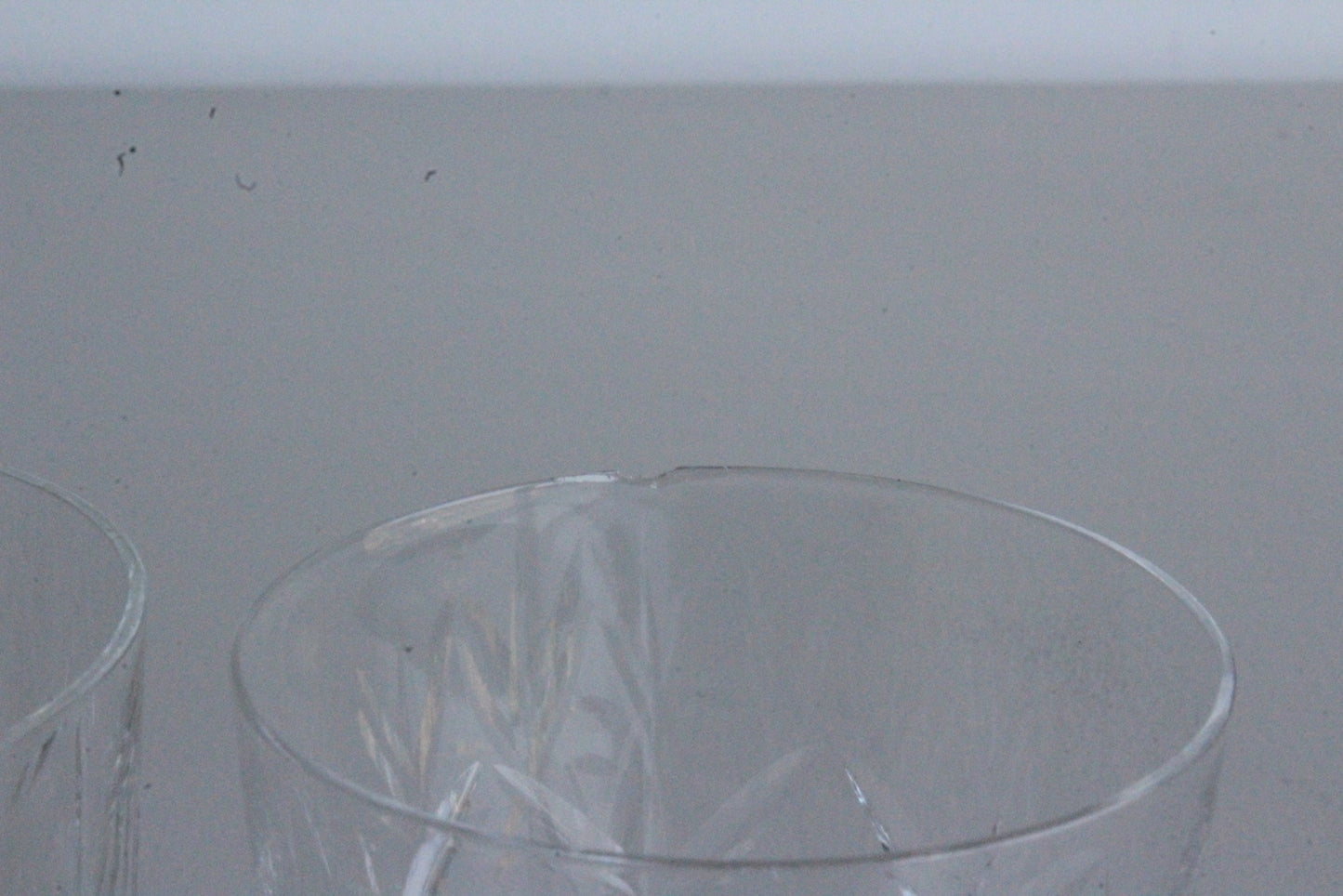 4 Vintage Cut Glass Water Glasses - Kernow Furniture