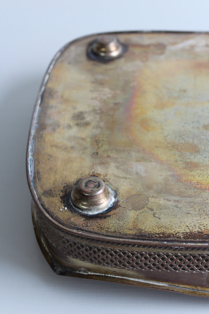 Vintage EPNS Copper Drinks Serving Cocktail Tray - Kernow Furniture