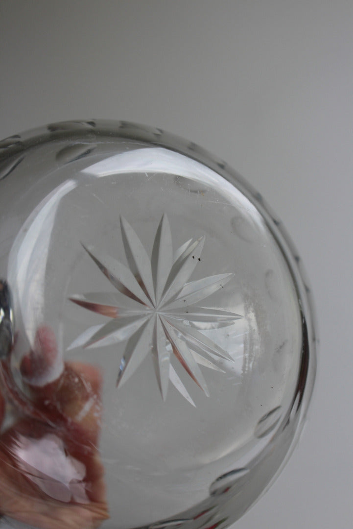 Vintage Antique Victorian Glass Wine Decanter Jug - Kernow Furniture