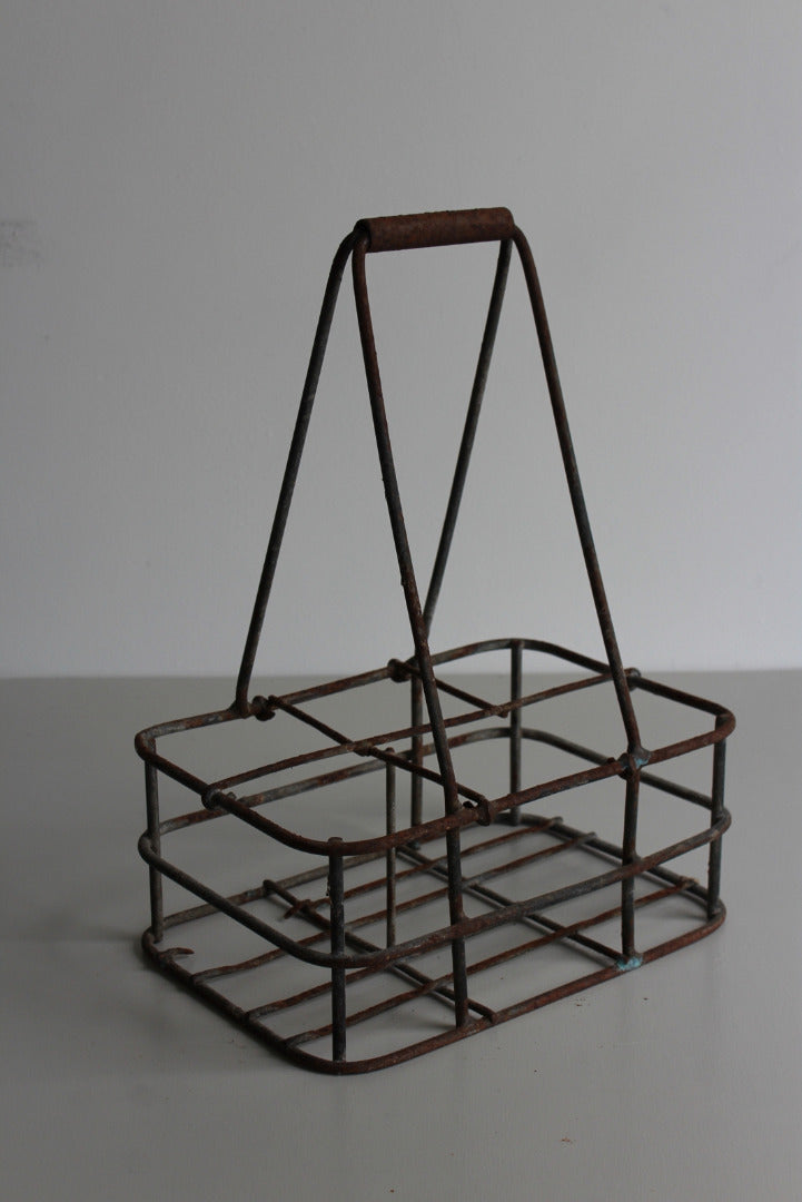Vintage Milk Basket Carrier - Kernow Furniture