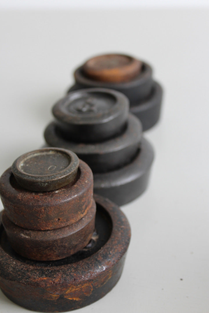 Collection Vintage Cast Iron Weights - Kernow Furniture