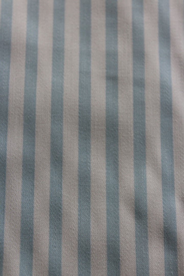 Vintage Laura Ashley Blue & White Stripe Fabric - Kernow Furniture