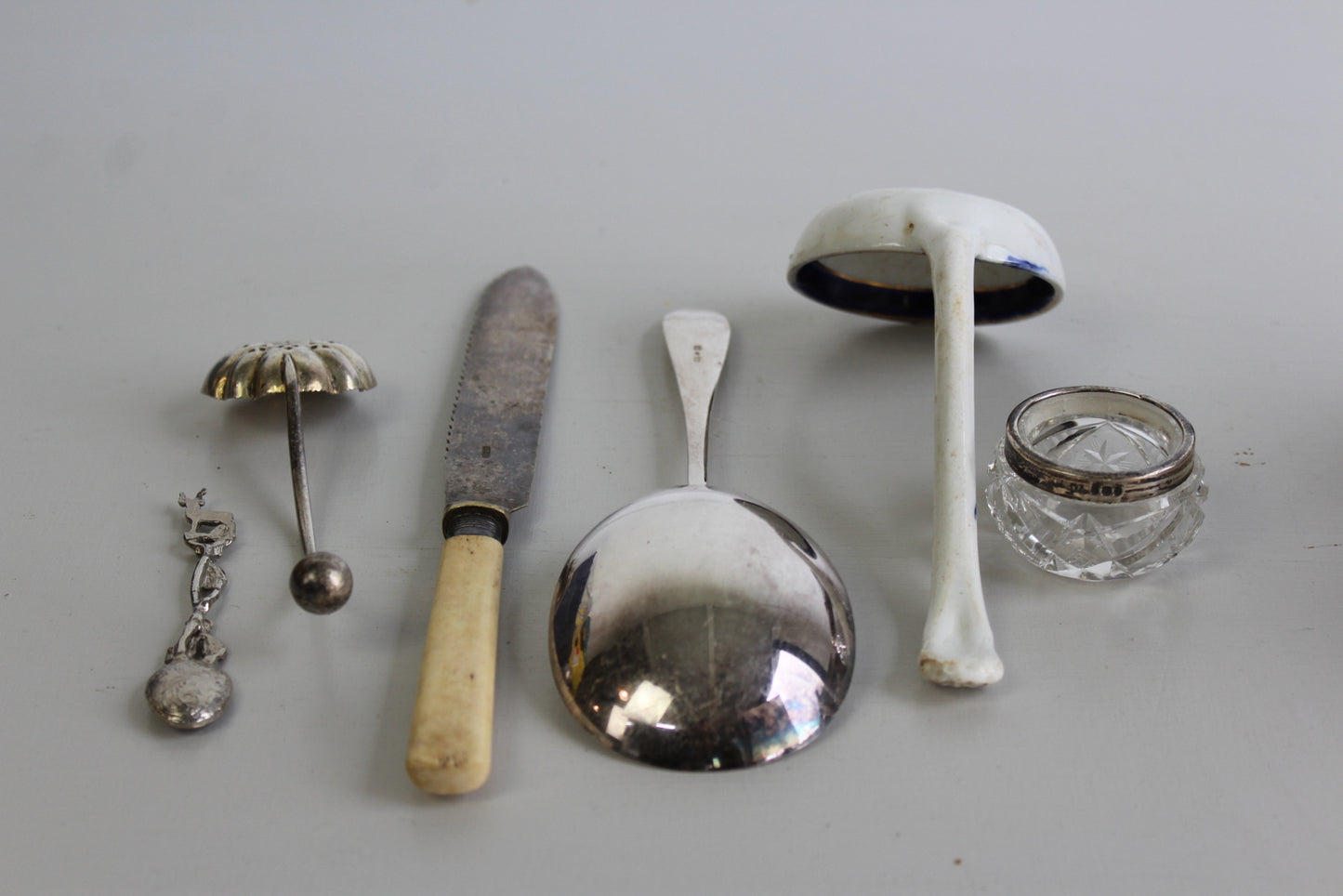 Collection VIntage Cutlery - Gravy Ladle Sugar Spoon Cake Knife - Kernow Furniture