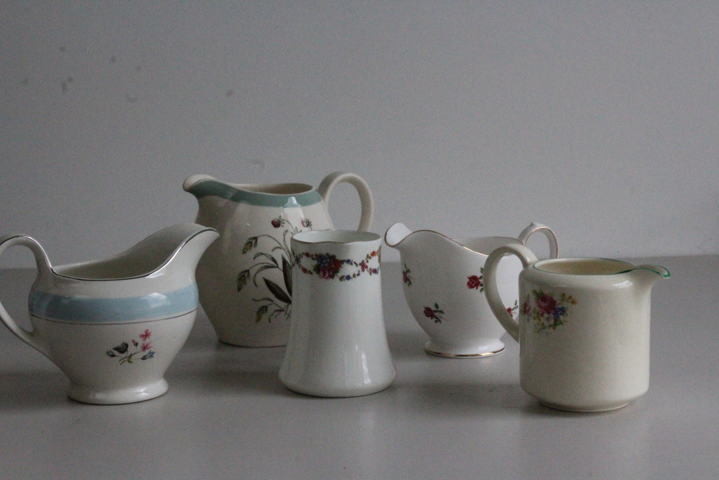 Collection Vintage China Jugs Milk Creamers - Kernow Furniture