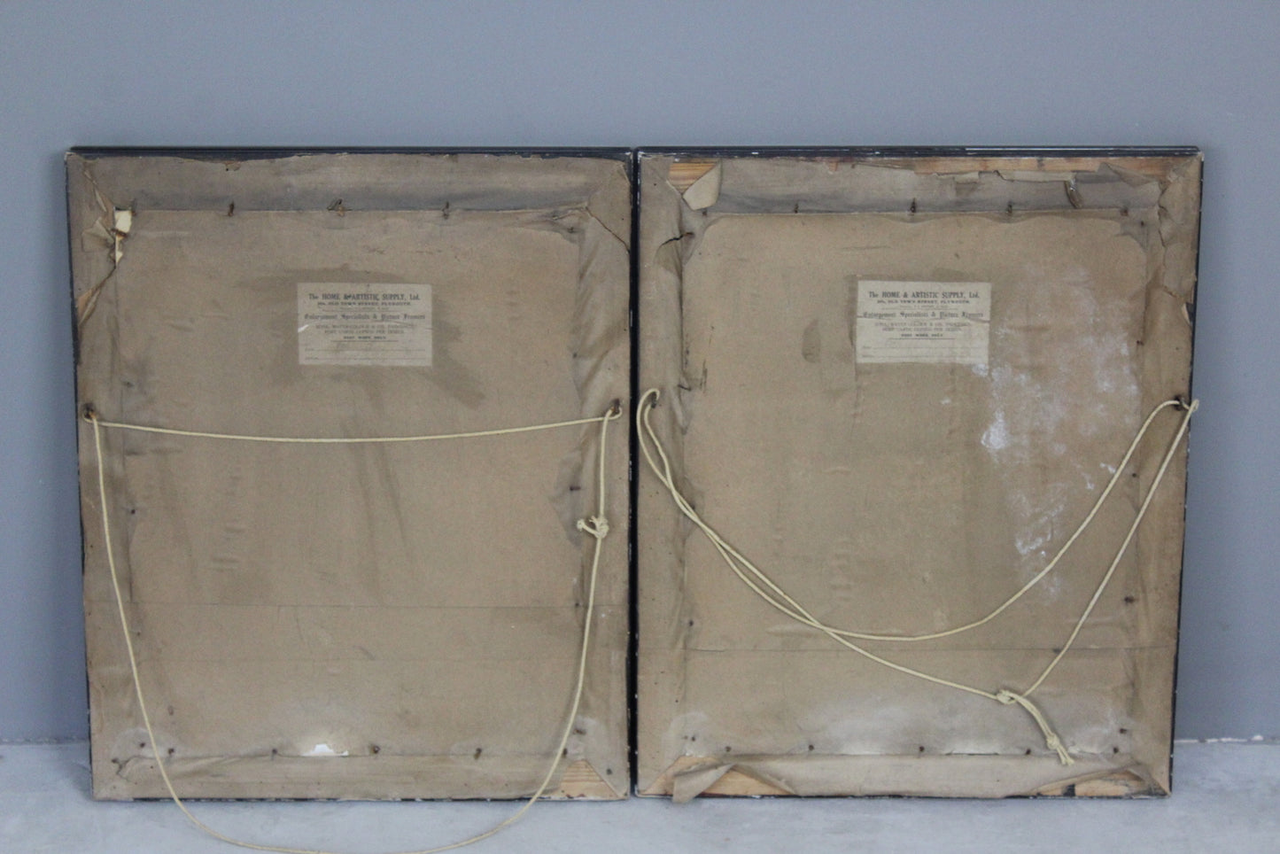 Pair Antique Early 20th Century Portraits - Kernow Furniture