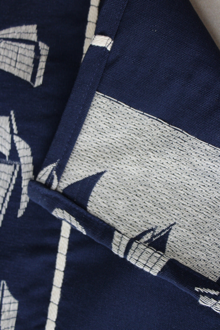 Blue & White Nautical Throw - Kernow Furniture