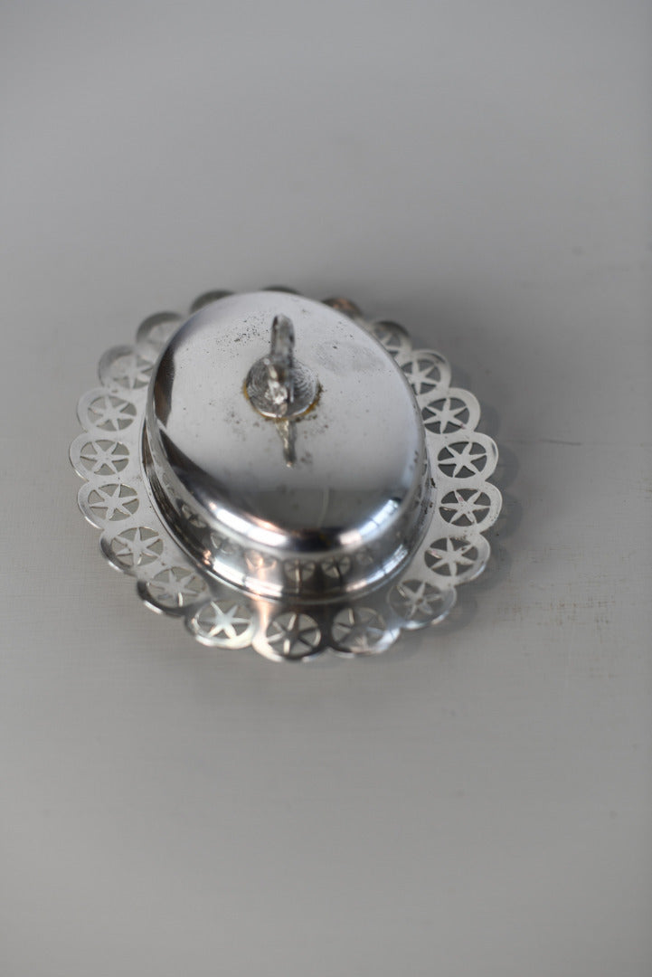 Vintage EPNS Butter Dish - Kernow Furniture