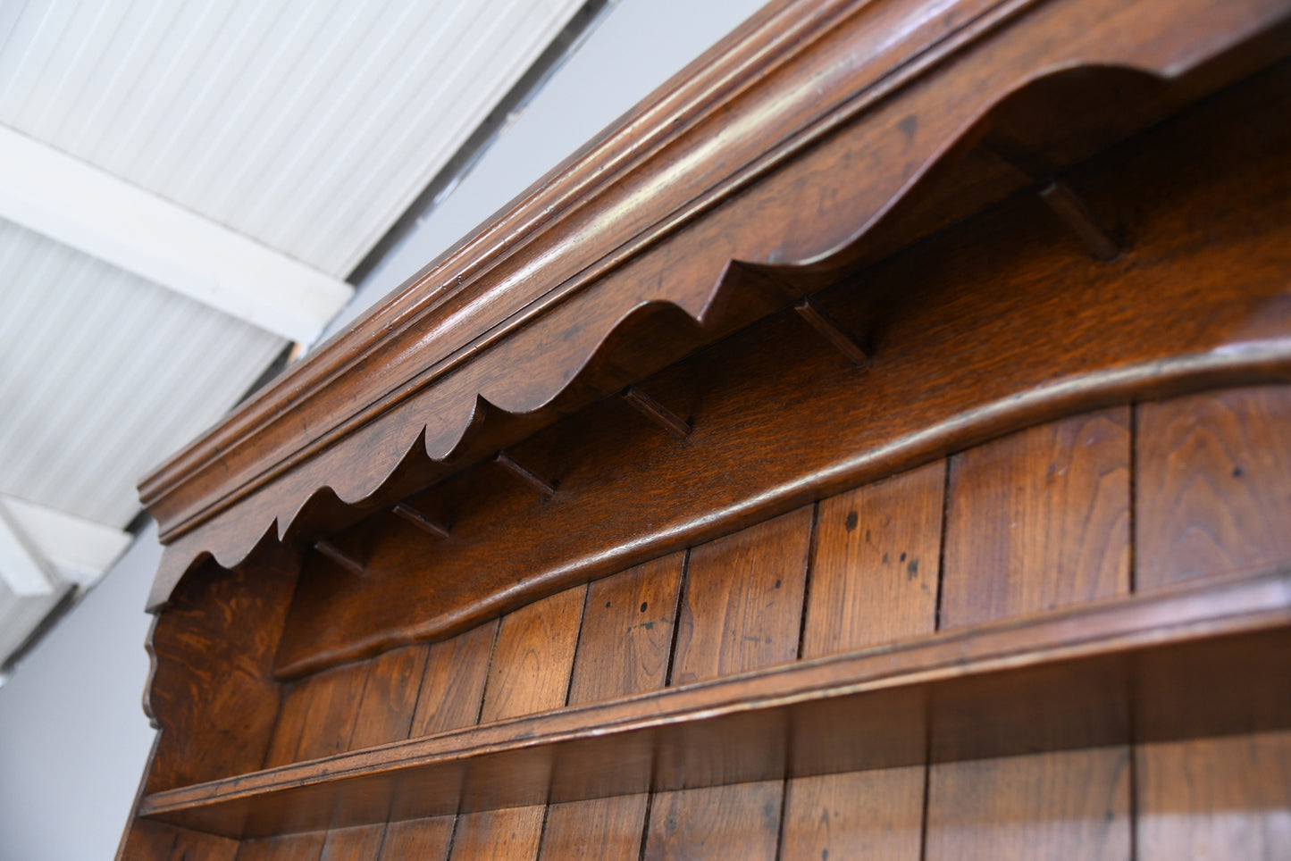 Georgian Style Oak Kitchen Dresser - Kernow Furniture