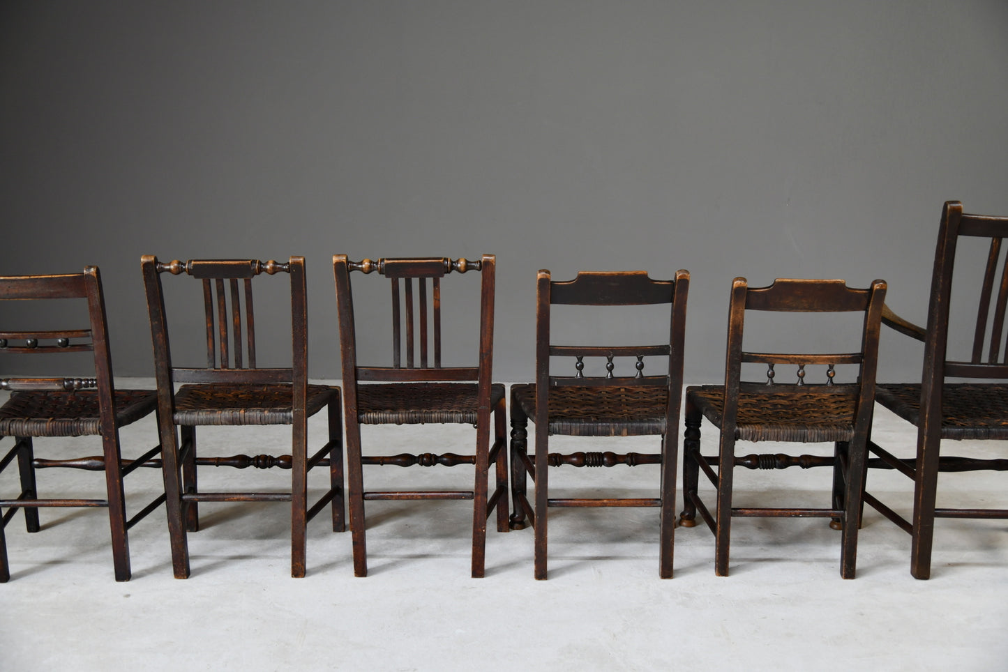 6 Harlequin Oak & Leather Kitchen Chairs - Kernow Furniture