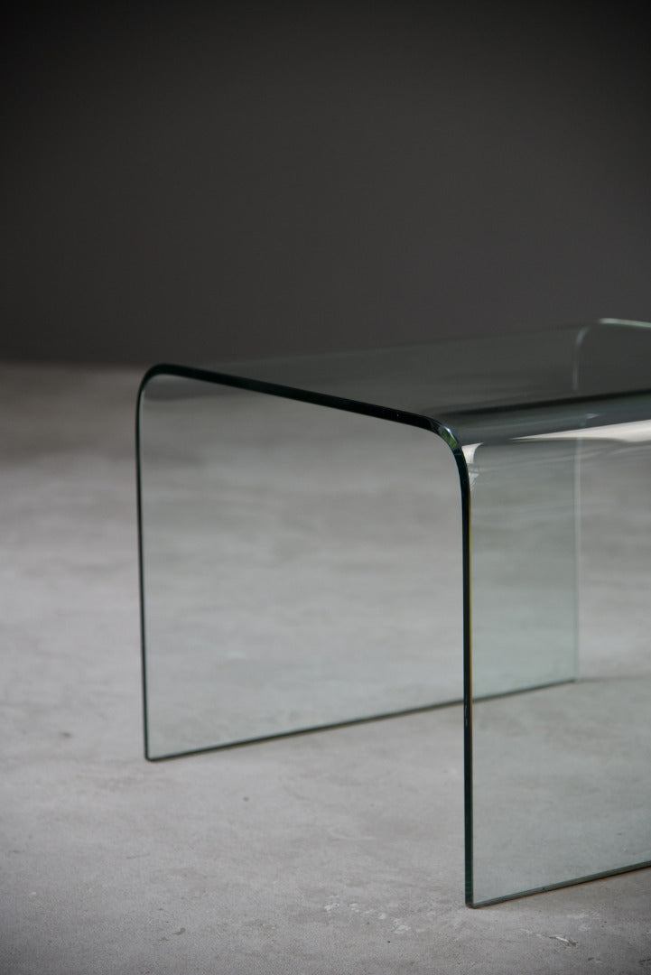 Contemporary Curved Glass Coffee Table - Kernow Furniture
