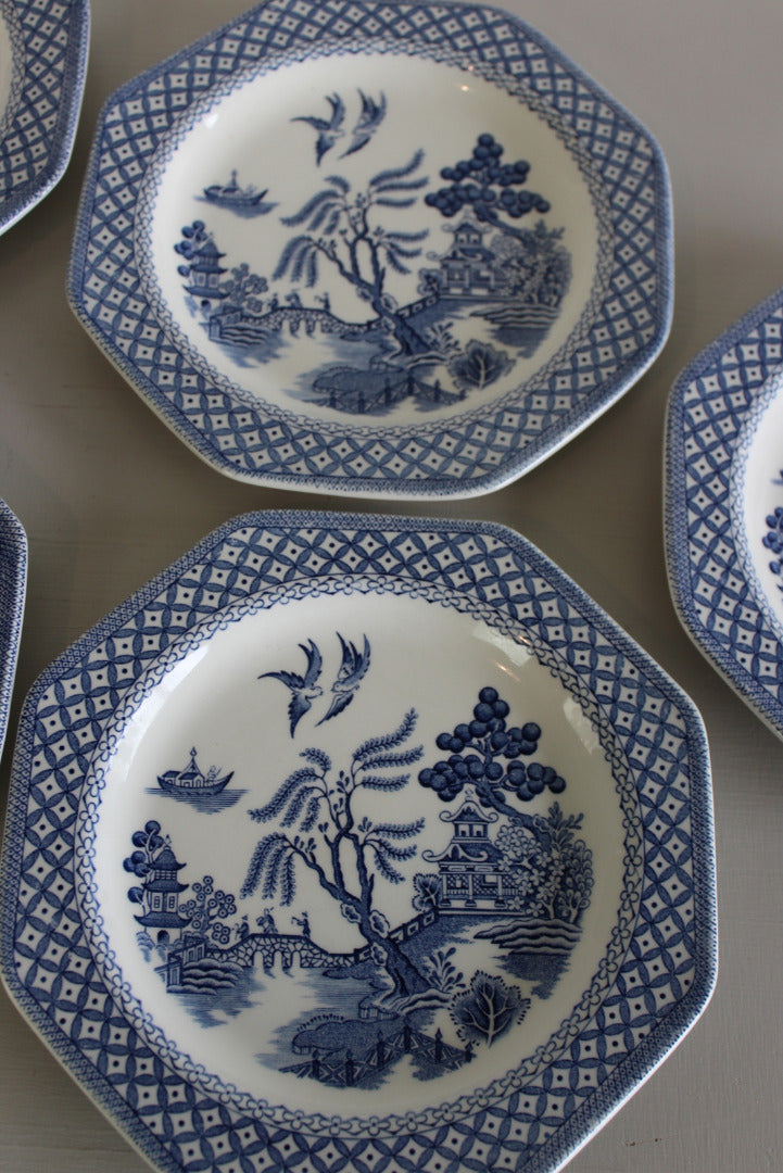 5 J & G Meakin Willow Plates - Kernow Furniture