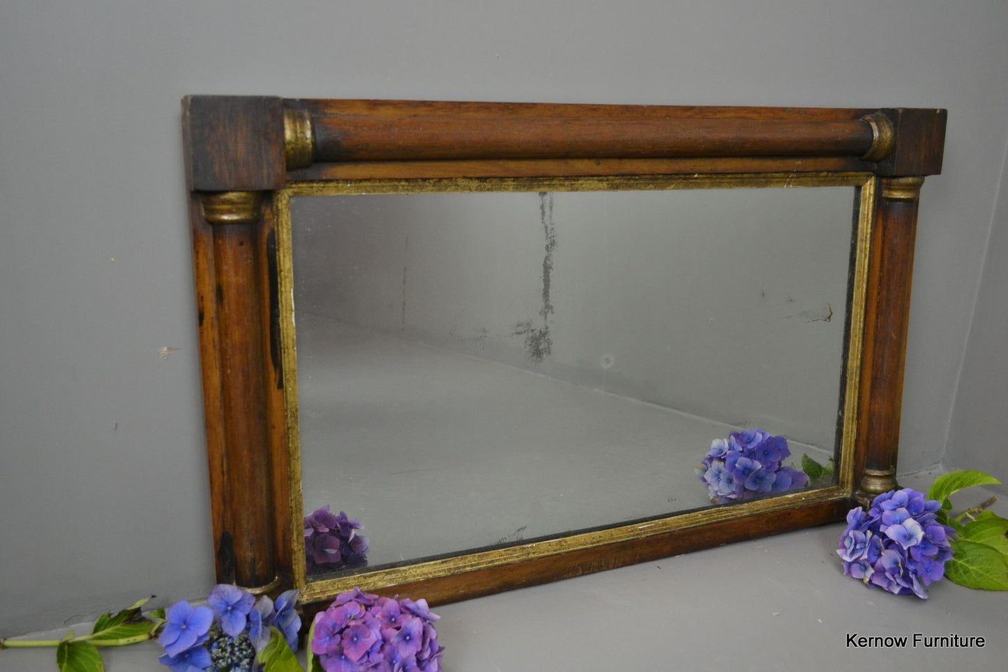 Regency Style Overmantle Mirror - Kernow Furniture