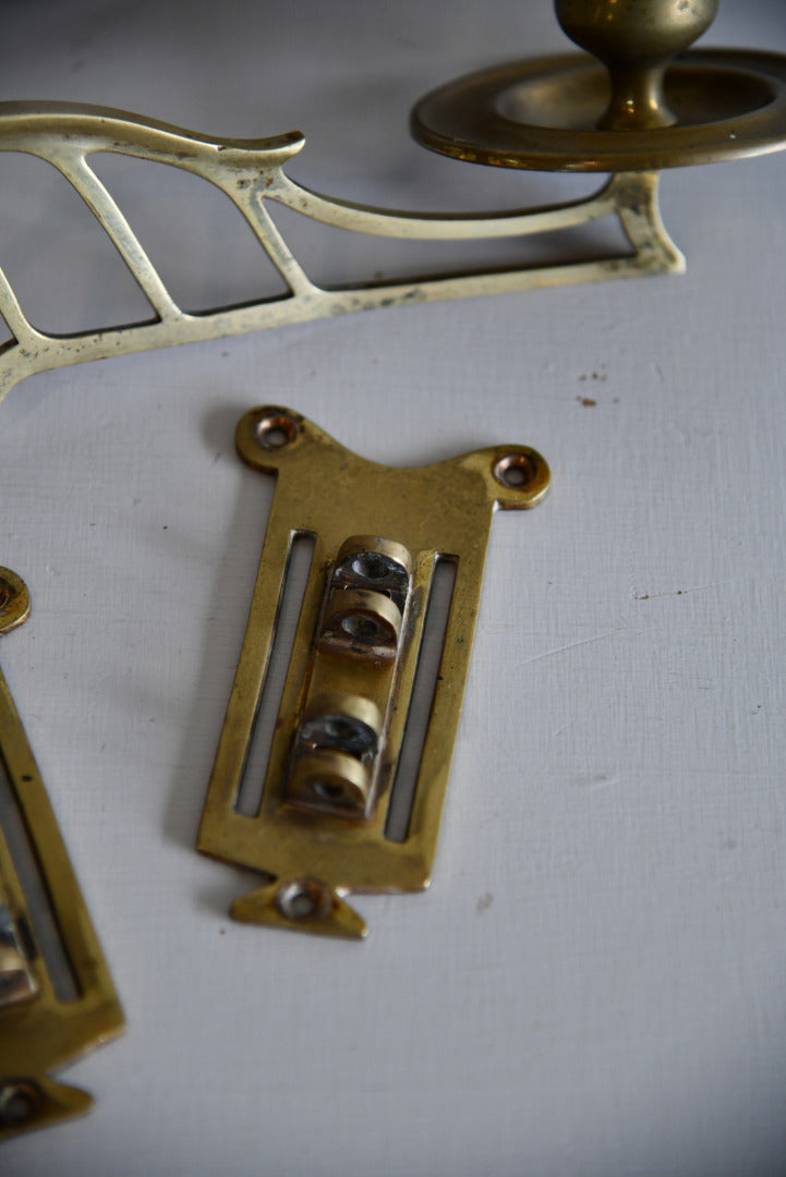 Pair Brass Piano Candle Sconce - Kernow Furniture