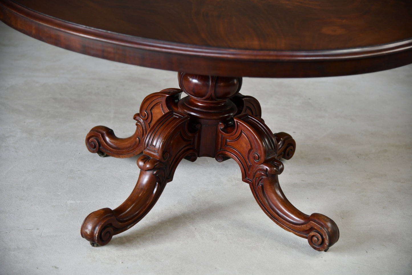 Victorian Tilt Top Mahogany Dining Table - Kernow Furniture