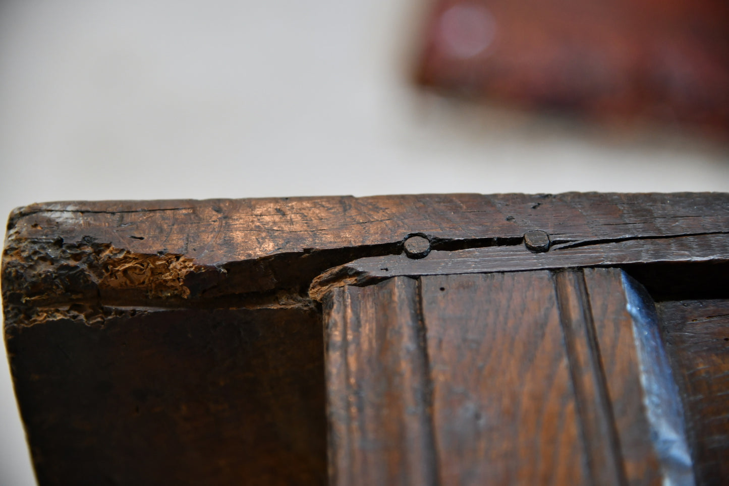 Small Antique 17th Century Oak Coffer Chest Trunk Blanket Box - Kernow Furniture