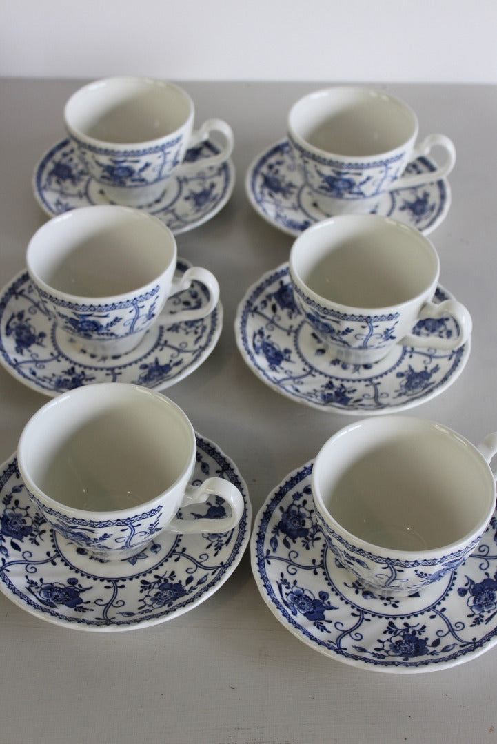6 Johnson Bros Indies Cups - Kernow Furniture