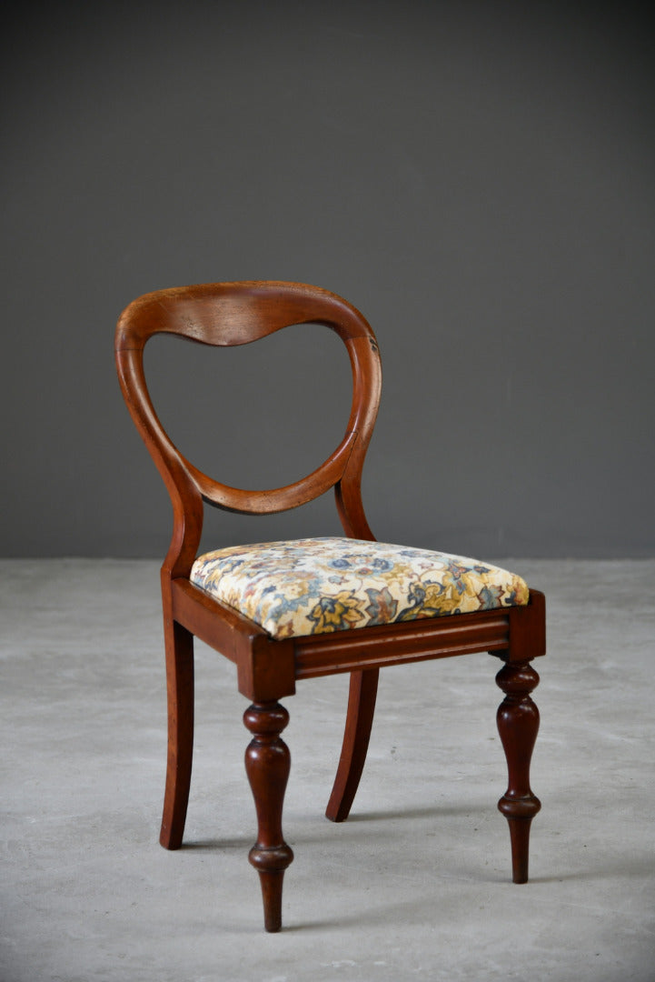 Single Mahogany Balloon Back Dining Chair - Kernow Furniture