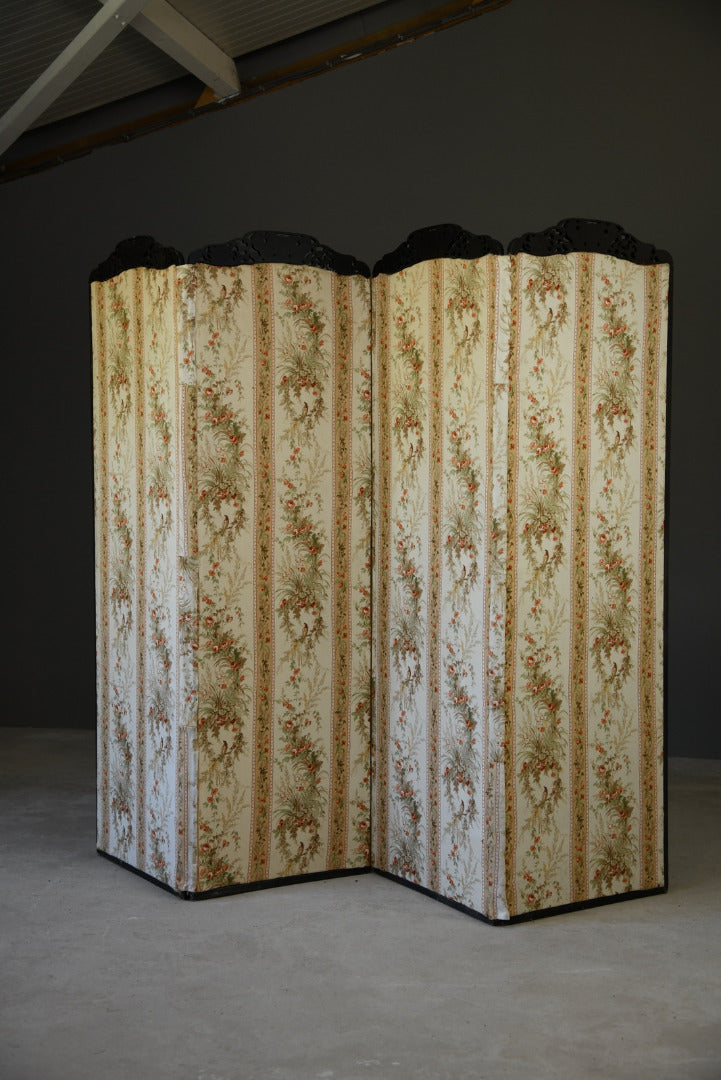 Oriental Four Panel Screen Room Divider - Kernow Furniture