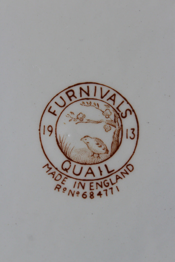 6 Furnivals Quail 1913 Dinner Plates - Kernow Furniture