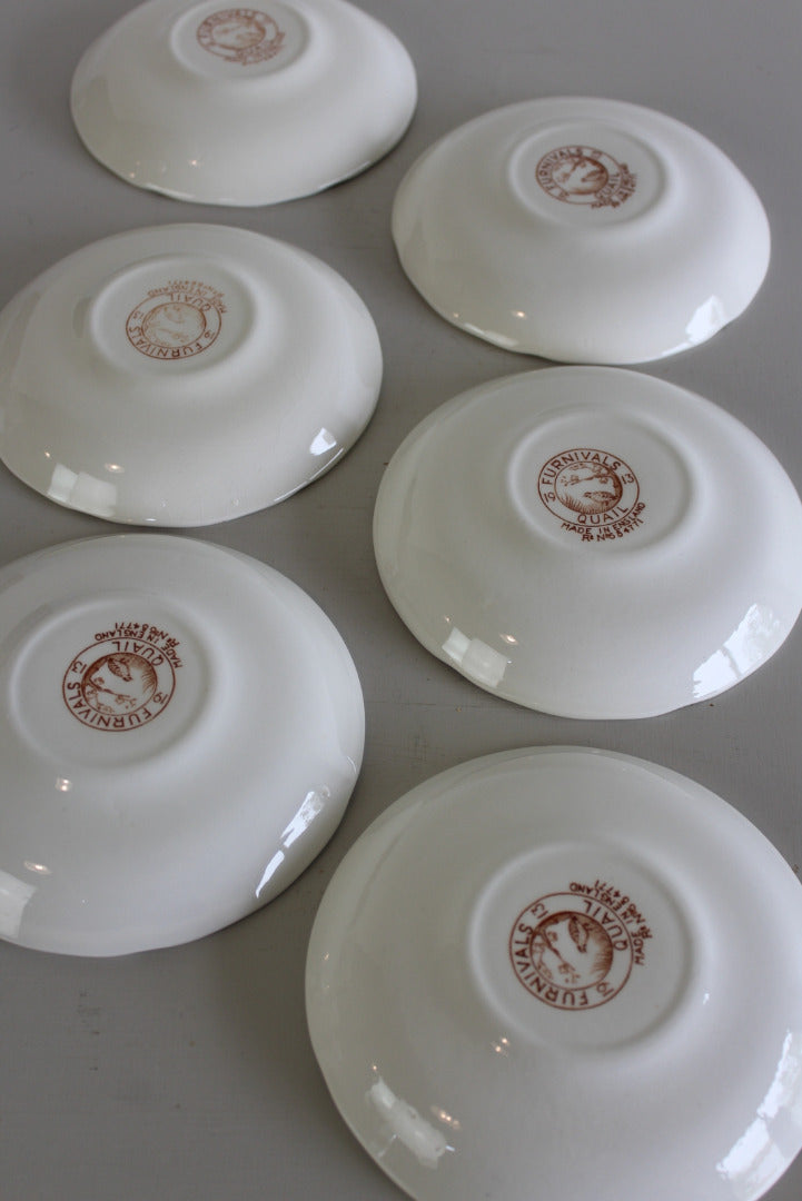 6 Furnivals Quail 1913 Tea Saucers - Kernow Furniture
