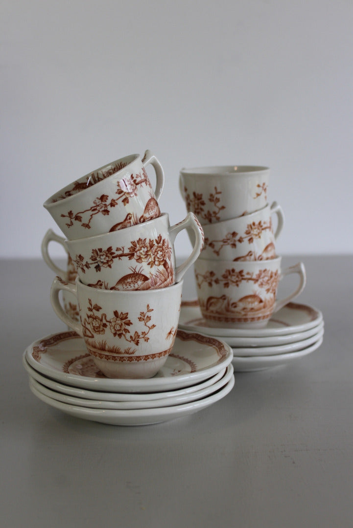8 Furnivals Quail Coffee Cups - Kernow Furniture