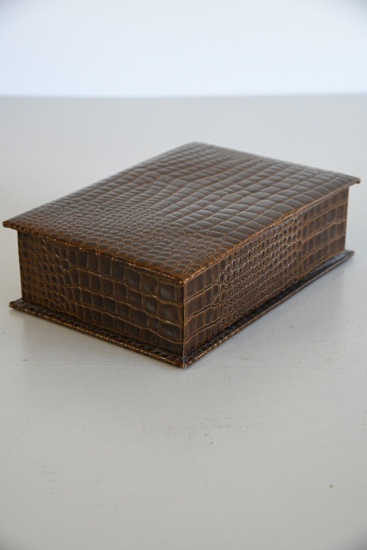 Faux Crocodile Skin Box - Kernow Furniture
