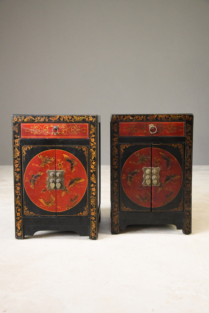 Pair Oriental Cabinets - Kernow Furniture