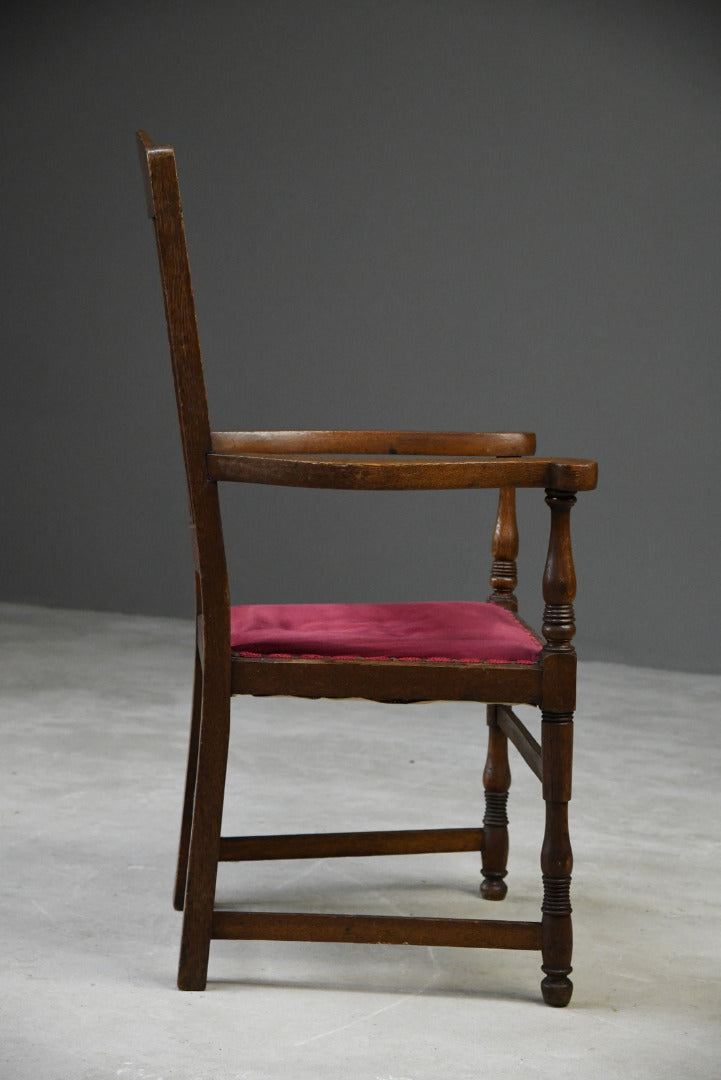 Early 20th Century Oak Carver Chair - Kernow Furniture