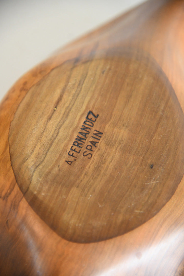 Spanish Carved Leaf Bowl - Kernow Furniture