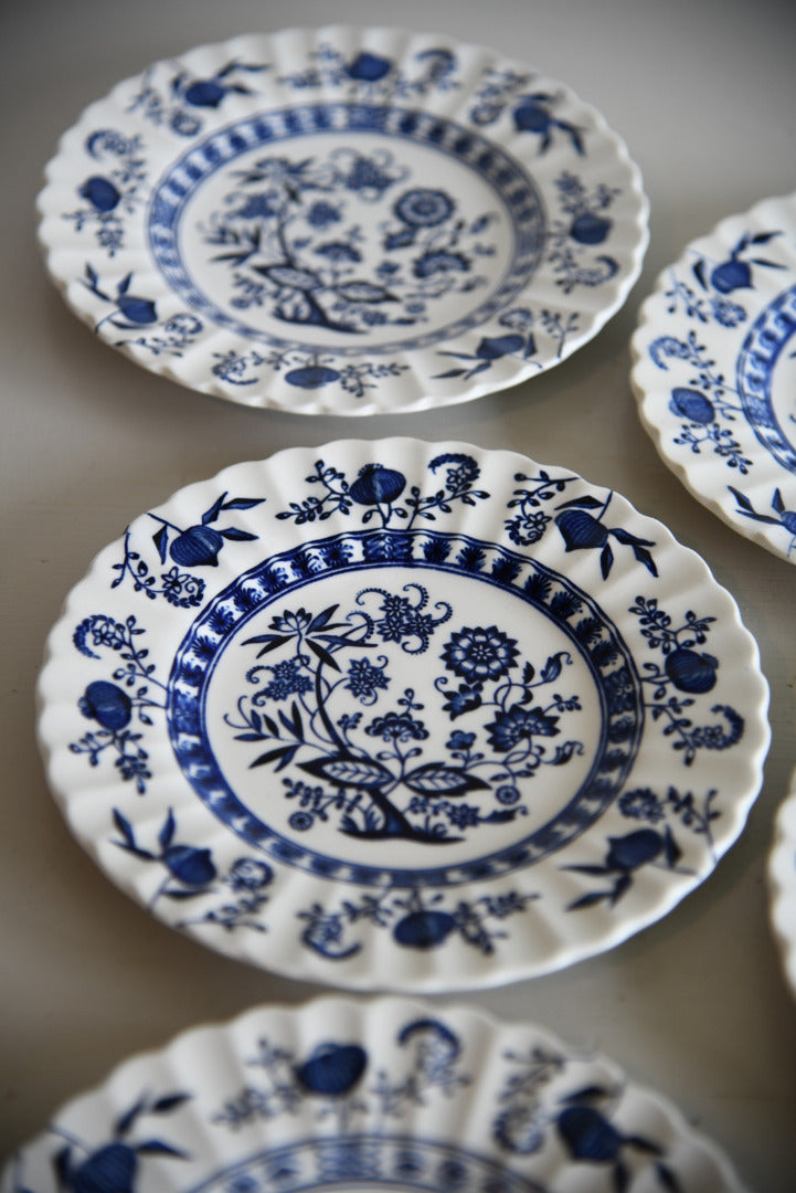 6 J Meakin Blue Nordic Side Plates - Kernow Furniture