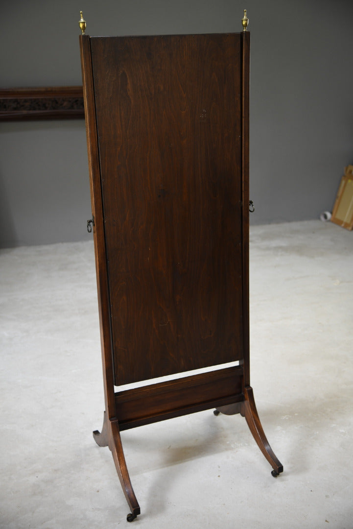 Mahogany Cheval Dressing Mirror - Kernow Furniture