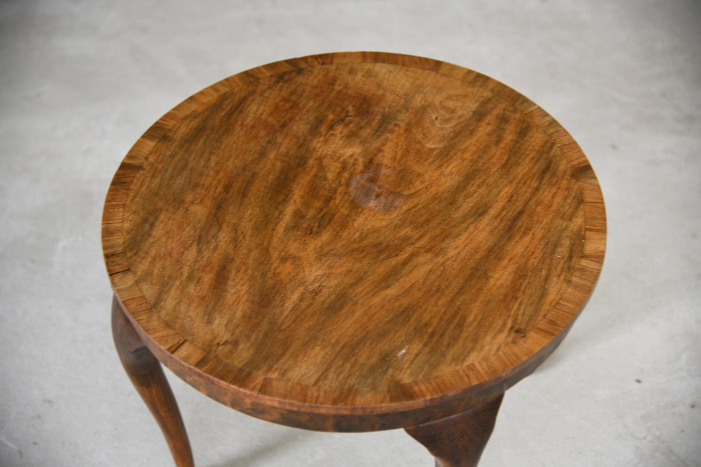 Walnut Veneer Round Coffee Table - Kernow Furniture