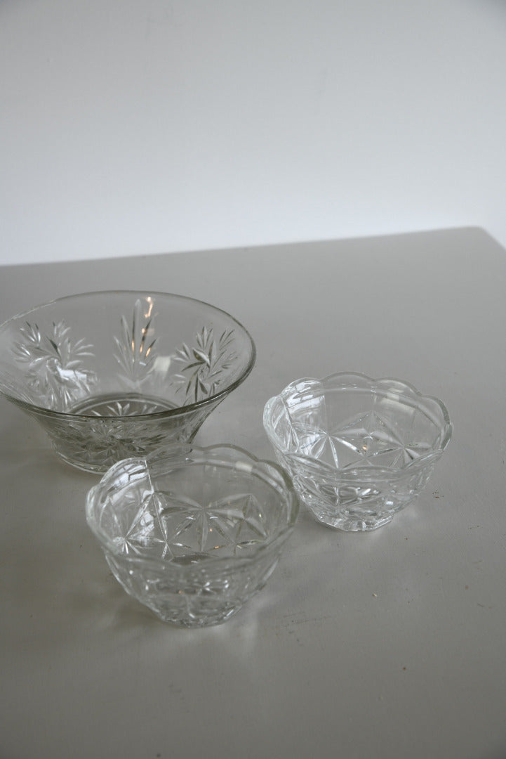 Vintage Glass Bowls - Kernow Furniture